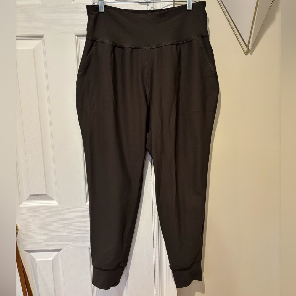 High-Waisted Dark Green Jogger Pants old navy